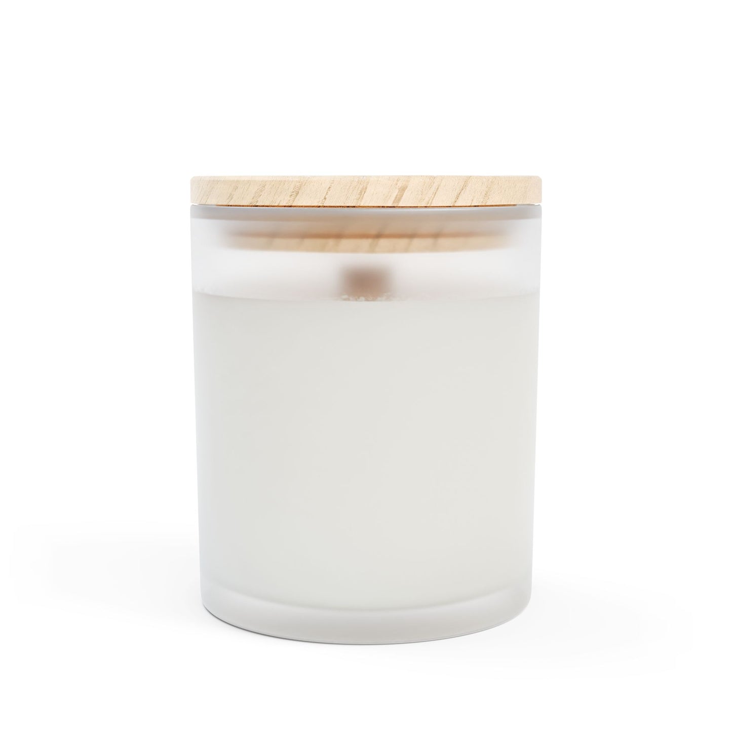 Vanilla Scented Frosted Glass Candle - Relaxing Aromatherapy Decor