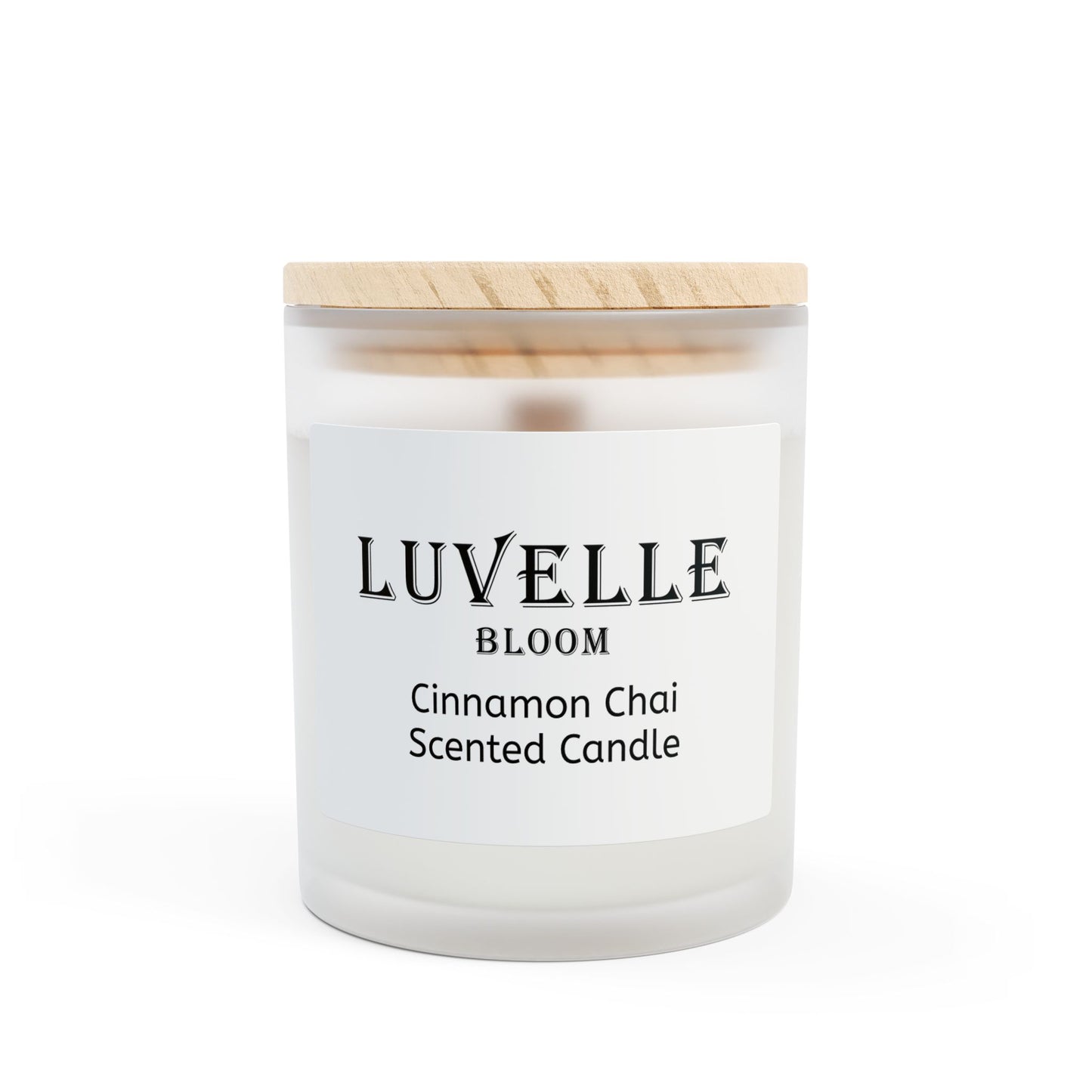 Cinnamon Chai Scented Candle - 11oz Frosted Glass Jar for Cozy Ambiance