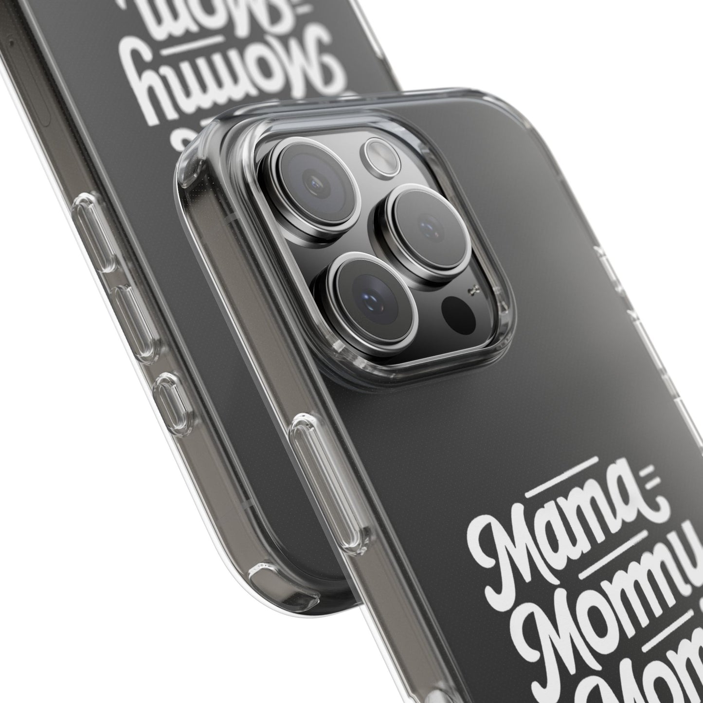 Mama Mommy Mom Bruh Clear Phone Case - Stylish & Functional