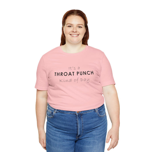 Funny Throat Punch Short Sleeve Tee for Casual Days