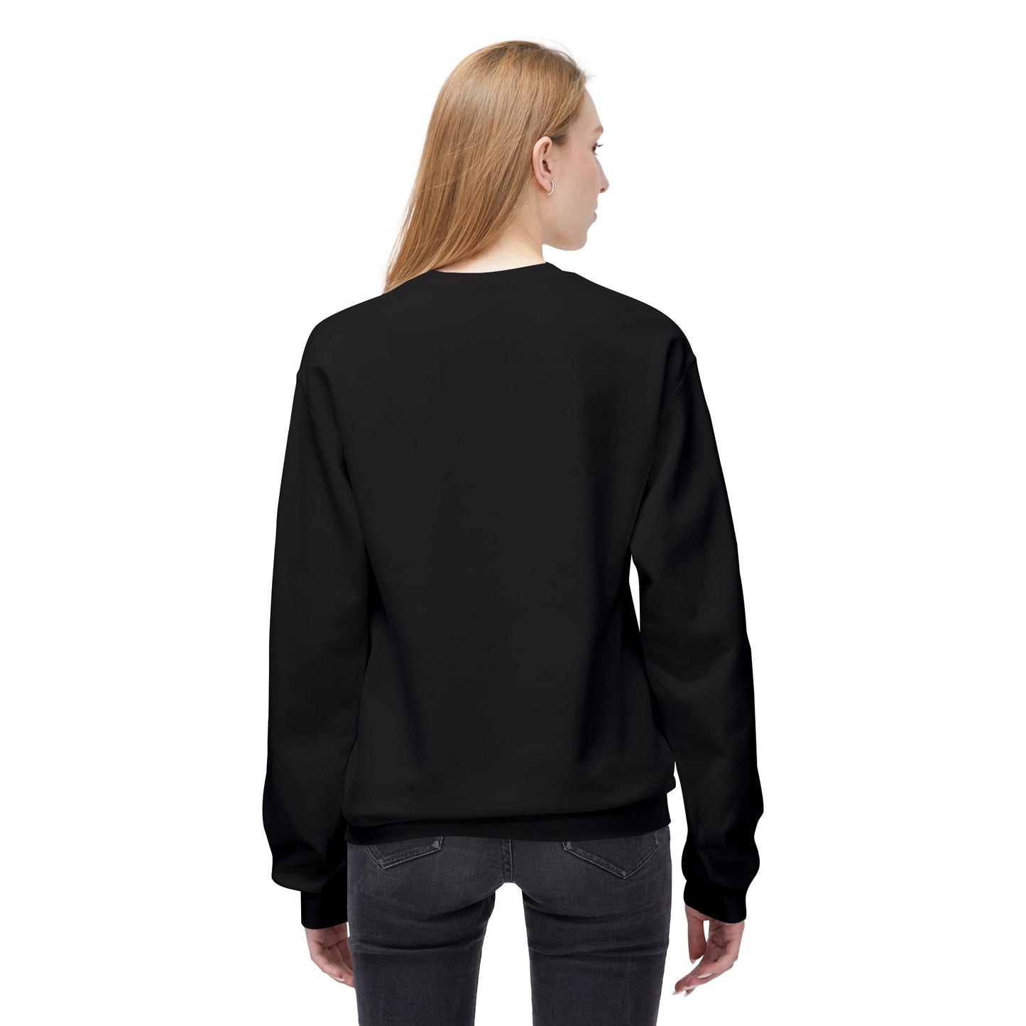Casual Black Crewneck Sweatshirt - "I Just Work Here" White letters