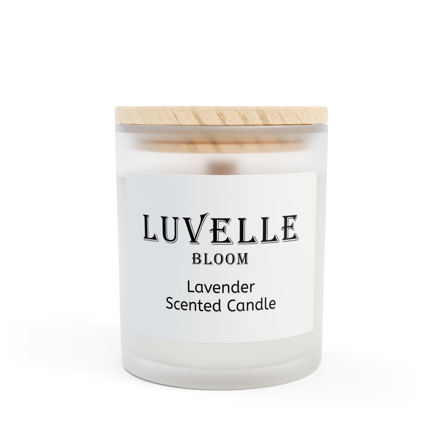 Lavender Scented Candle - 11oz Frosted Glass, Relaxing Aromatherapy for Home