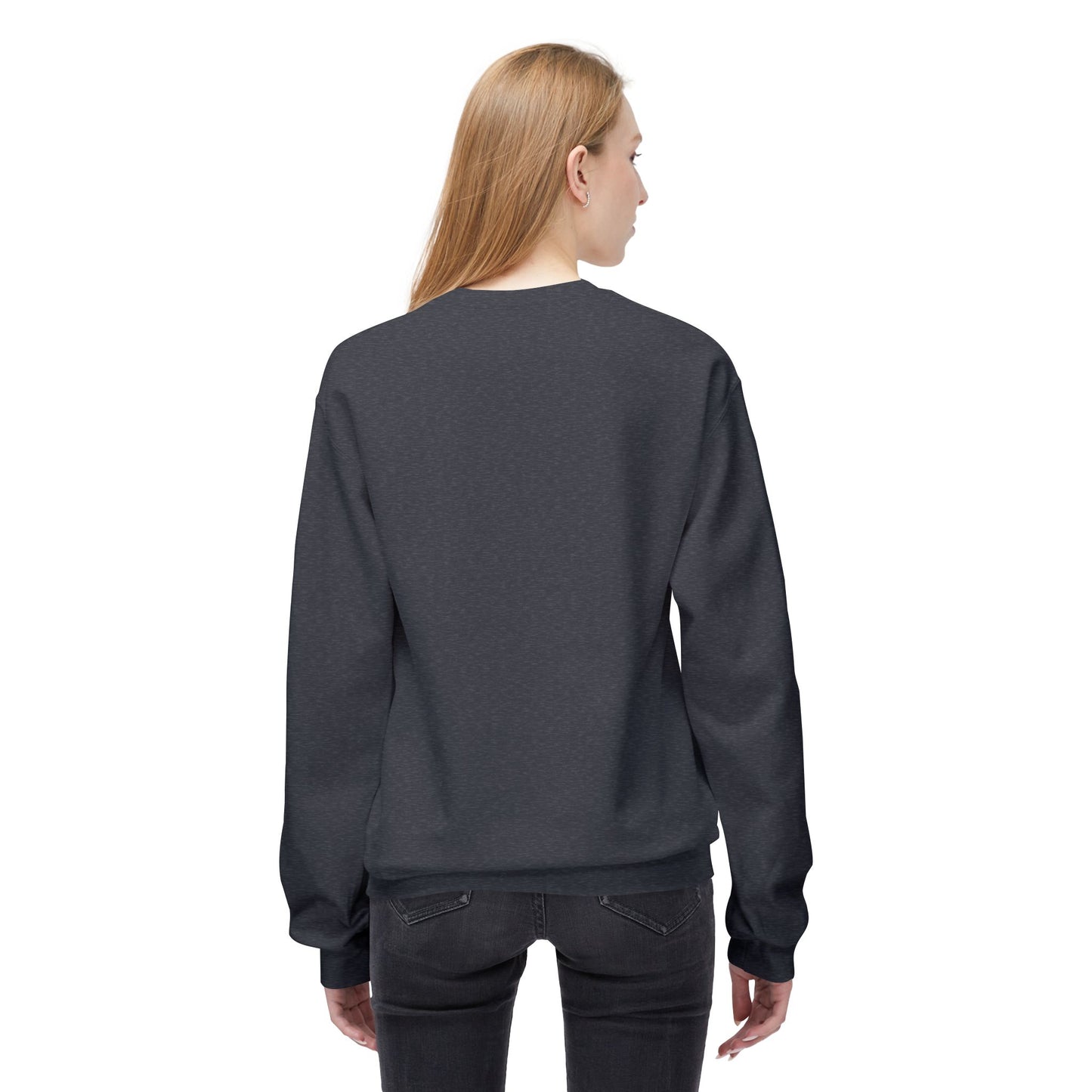 Casual Black Crewneck Sweatshirt - "I Just Work Here" White letters